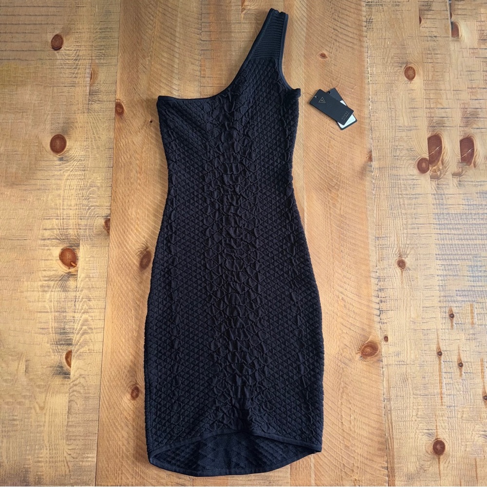 Guess Black One-Shoulder Bodycon Dress | NWT | Cocktail / Party Ready